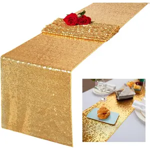 Luxury Gold Glitter Table Runner – Perfect for Events & Weddings