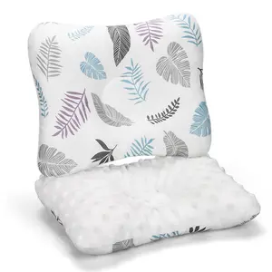 Baby Head Shaping Pillow Soft Double Sided Anti Flat Head Pillow Sleeping Support Pillow for Infant Flat Head Prevention portable design Floral Print Foldable Baby Bed newborn baby