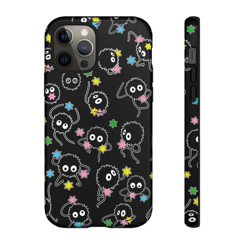 Soottt Spritêe Stylish iPhone Case Susuwatari Spirited Away My Neighbor Totoro Anime iPhone Case Protective Phone Case Ghibli