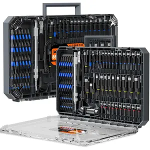 86-   Nut Driver Set, Metric & SAE, with Socket Adapters, Universal Joint, Flexible Shaft, Wing Nut Driver, Power Bits & Quick-Release Extension