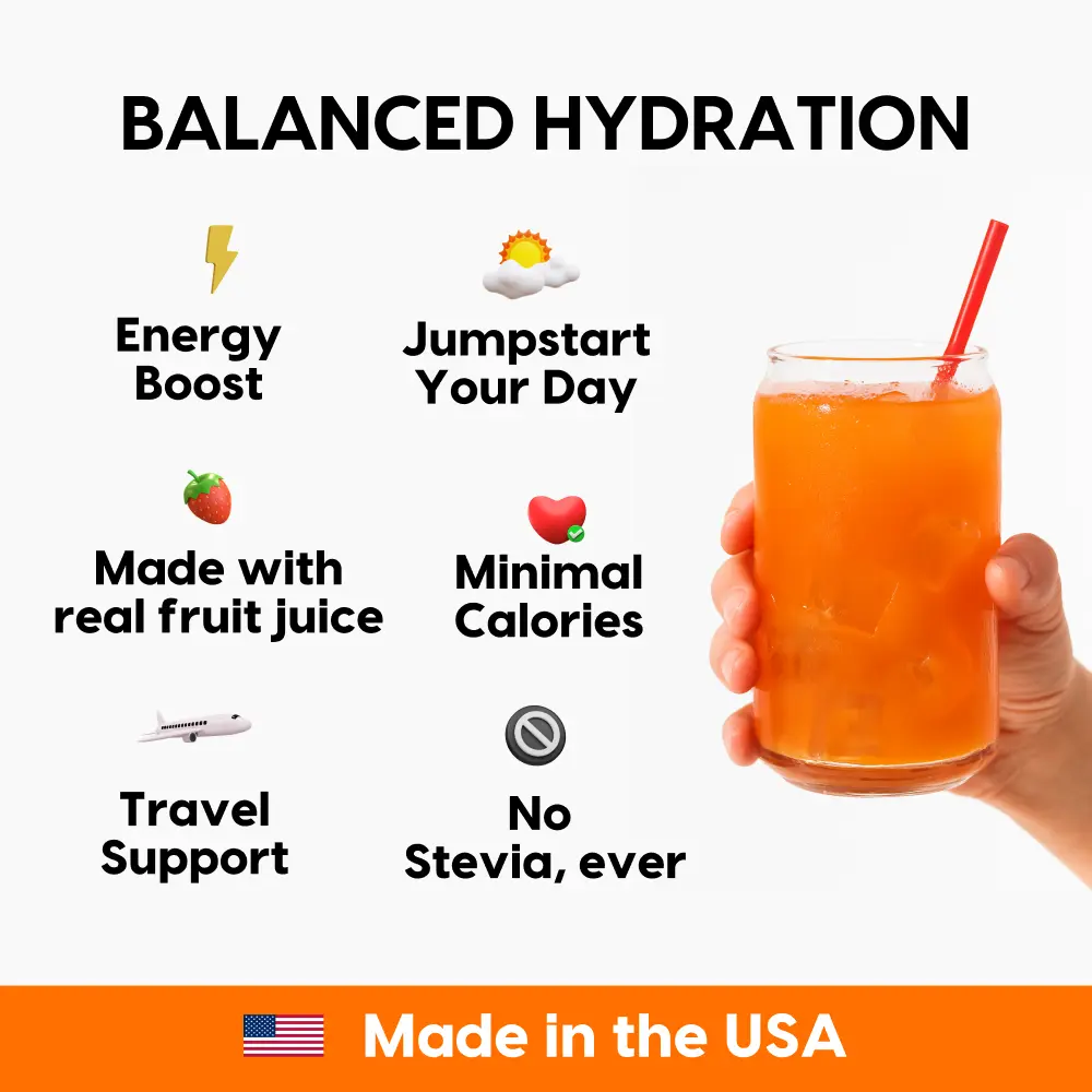Hydrant Low Sugar Electrolyte Drink Mix | Real Fruit Juice, No Stevia