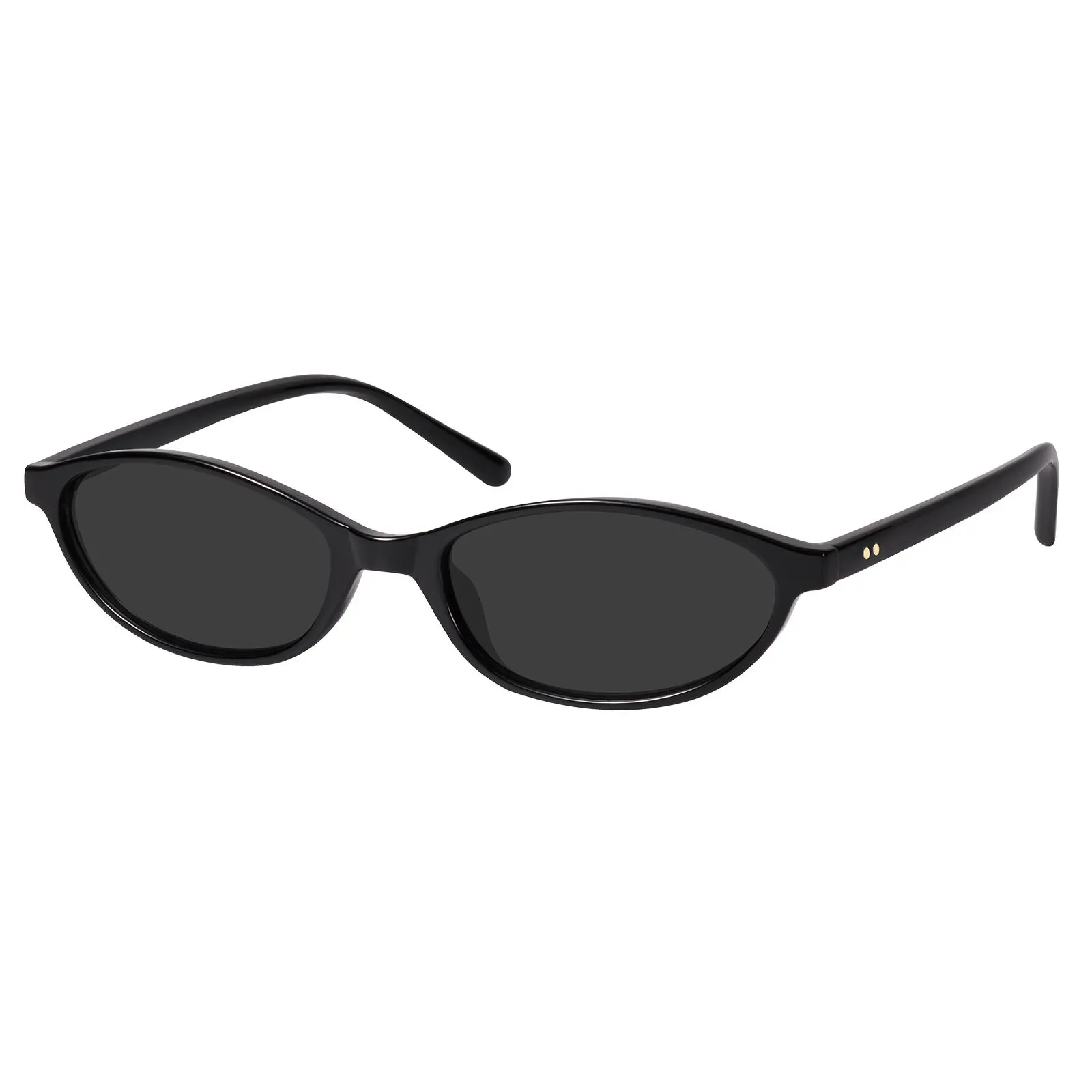 Mosanana Cool Girl Y2K Narrow Sunglasses-Retro Skinny Oval Sunglasses