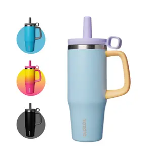 BJPKPK Stainless Steel Insulated Tumbler with Handle and Straw Travel Coffee Mug