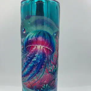20oz Skinny Tumbler Jellyfish Bottle - Unique Drinkware with Vibrant Design for Everyday Use