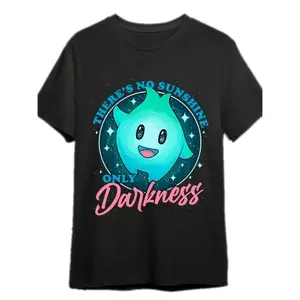 Mens Black Short Sleeve Graphic T-Shirt There S No Sunshine Only Darkness Starry Night Design Casual Round Neck Tee All Season Comfort Fan Merchandise Casual Wear Playful Print Comfortable Fit T Shirt