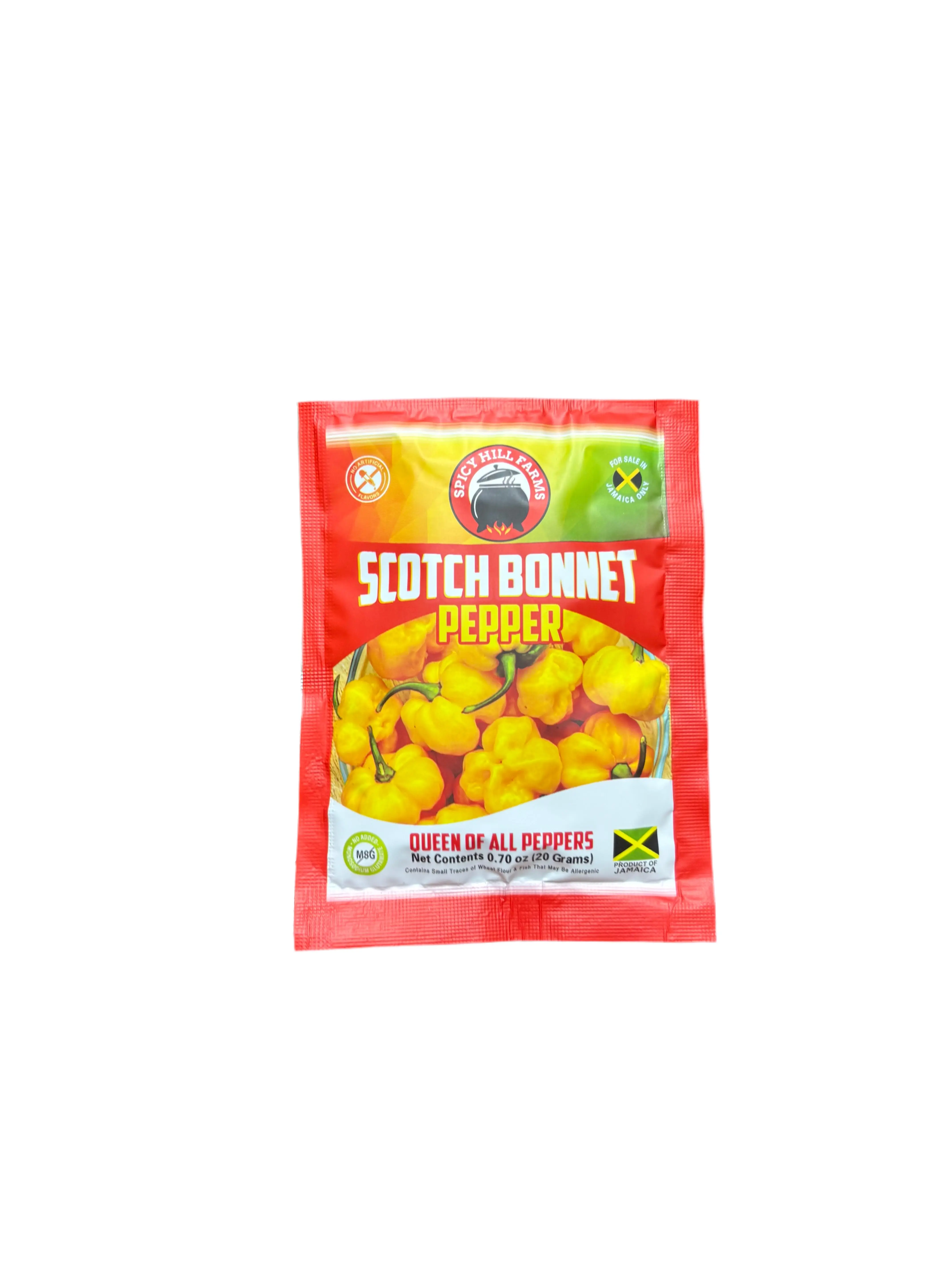 Spicy Hill Farms Scotch Bonnet Pepper, Plant-Based Gluten-Free Snack (Food & Beverages Category)