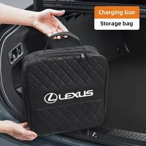 modelCar NEV Charging Gun Storage Bag EV Organizer Box For Lexus GS IS LS500h ES260 ES300h RX350h NX260 UX260 LM LC RZ450e TX RC CT200h GX550 LX600 LX570 NX350 HS250