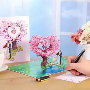 Romantic 3D Pop-Up Valentine’s Day Card – Beautiful Love Greeting Card Gift for Him or Her | Elegant Pop-Up Design for Valentine’s Day, Anniversary & Special Moments