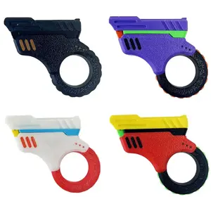 3D Printed Stress Relief Toy Gun Creative Fingertip Spinner Toy Decompression Sensory Toy for Kids Adults