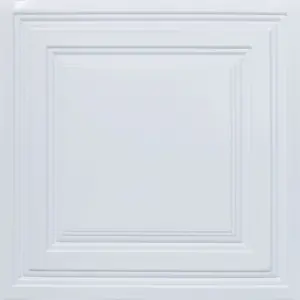From Plain To Beautiful In Hours Economy 2 ft. x 2 ft. PVC Lay-in Faux Tin Ceiling Tile - #232 - (Pack of 10) / 40 sqft