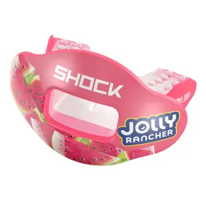 Shock Doctor Jolly Rancher Max AirFlow Football Mouthguard Watermelon Flavor Shock Doctor Jolly Rancher Max AirFlow Football Mouthguard Watermelon Flavor