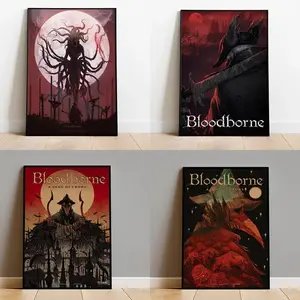 Bloodborne Game Poster Unframed, The Hunter Wall Art, Gaming Poster Decor | Video Game Wall Art | Gamer Gift, Room Decor, Wall Art, Wall decor, Birthday Gift.