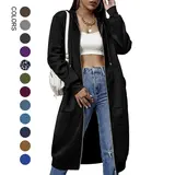 ZEAGOO Women Casual Zip up Fleece Hoodies Tunic Sweatshirt Long Hoodie Jacket Long Sleeve fitted striped knitwear,sohochic