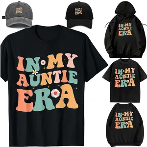 Family set-DIY-Unisex-Hoodie-cap-kid-in My Auntie Era Baby Announcement for Aunt Mother's Day T-Shirt
