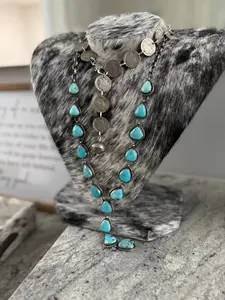 Tooled Leather or cowhide necklace holders