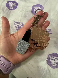 NAIL TAP KEYCHAIN + Keychain Decor Phrase