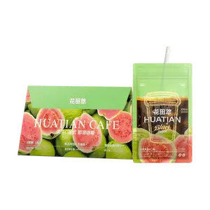 HUATIAN Guava C Black Coffee - 7 Packs, 140g | Low Calorie, Zero Fat, No Sugar | 15% Real Guava Juice | Vitamin C Equivalent to 7 Kiwis | Refreshing Fruit Coffee