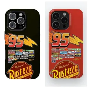 Cars Lightning McQueen Tough Case for iPhone 17 Pro Max / 16 / 15 / 14 / 13 / 12 / 11 – Durable Shockproof Phone Cover, Unisex Gift Idea