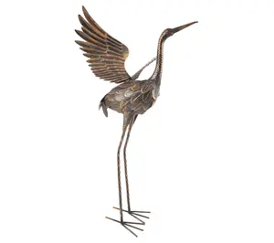 Pure Garden Flying Crane Garden Statue Lawn Ornament