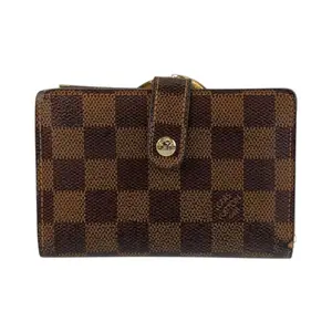 Pre-owned Louis Vuitton Canvas Small Leather Goods Portemonnaie Viennois Damier Wallet