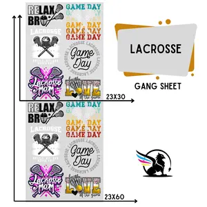 Lacrosse | Premade DTF Transfer Gang Sheet For Graphic Tees