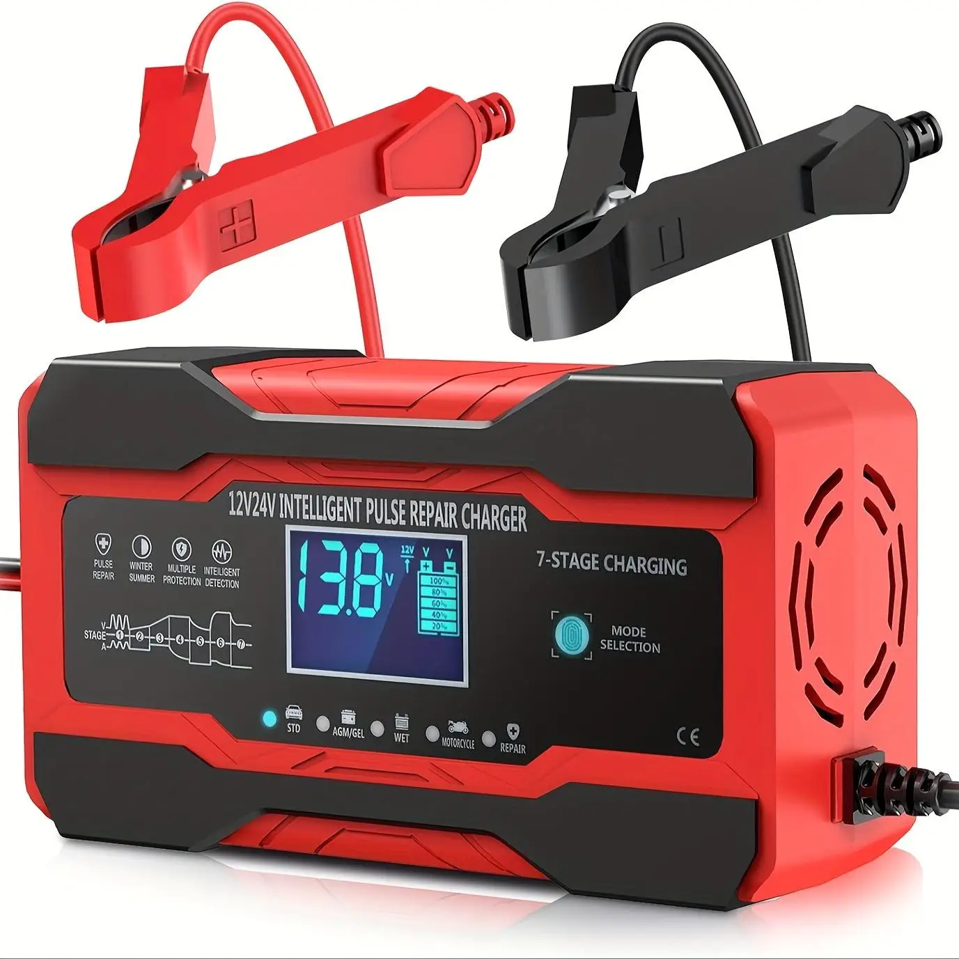 Full Auto Car Battery Charger, 12V 10A 24V 5A Car Battery Charger, Motorcycle Car Battery Charger, Auto Motorcycle Car Battery Charger