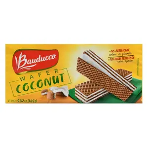 Bauducco Coconut Wafers - Crispy Wafer Cookies With 3 Delicious, Indulgent Decadent Layers of Coconut Flavored Cream - Delicious Sweet Snack or Desert - 5.0oz (Pack of 1)