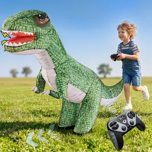 AIBEIQITOY Giant Remote Control Inflatable T-Rex Dinosaur Toy - 150cm Electric RC T-Rex with Roaring Sound, 30-60 Min Playtime, Birthday Gift for Boys Ages 6-12