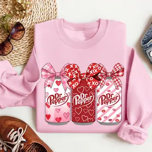 Valentine Soda Sweatshirt, Retro Soda Can Shirt, Cute Valentine Day, Coqutte Bow Valentine Soda Can Shirt