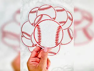 Baseball Sequin Patch
