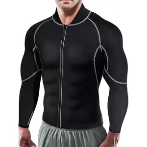 Men's long sleeved sauna top/jacket, sauna sweating, tightening abdomen and slimming, tear resistant and durable slimming sauna suit, lightweight sports jacket, athlete jacketRAIMENTRY