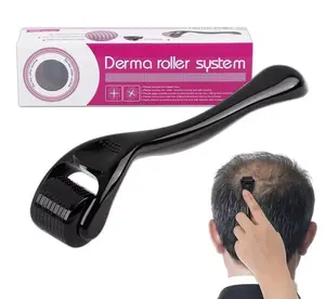 Titanium Derma Roller 0.5mm - Pro Skincare Kit for Men & Women, Includes Derma Stamp & Ice Roller for Facial Microneedling