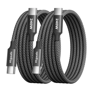 2 Pack, 240W USB C to USB C Cable 6Ft, Super Fast Charging Type C Charger Cord for Iphone 17 16 15 Series, Samsung Galasy S25 S24, for Macbook Ipad Steam Deck Switch USBC Laptop etguuds