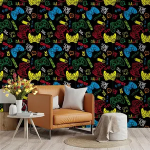 Creative Game Controller Pattern Wallpaper, Peel and Stick, Mould-Proof, Ideal for Living Room, Kitchen, Bedroom, Moving Gift, Graduation Gift
