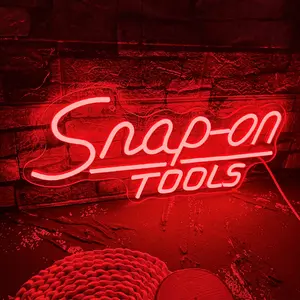 Snap-On Tools Tools Neon Sign, Dimmable Shop Neon Light Sign Home Decor Wall Art Sign, 12.9 x 6.6 in, USB Powered for Garage Auto Repair Workshop Bar Beer Christmas Gifts
