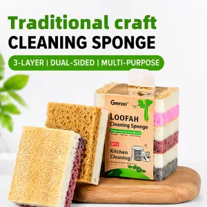 Eco-Friendly Loofah Kitchen Sponge – Fast Clean, No Oil Residue, 100% Loofah
