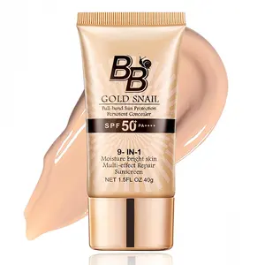 BB Cream SPF 50 PA+++ Full Coverage Tinted Moisturizer Waterproof Sweatproof Hydrating Facial Sunscreen, Long Lasting Daily Flawless Base Makeup, Oil Control For Oily Skin Moisturizing For Dry Skin Suitable For All Skin Types