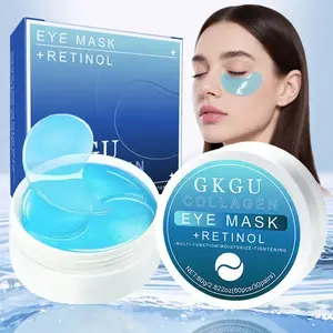 60pcs GKGU Collagen Eye Masks - Eye Bag Mask, Hypoallergenic, Intense Hydration & Light Beige Care, Smooth Eye Patches Eye Mask, Skincare Routine, Sleek Packaging, Under Eye Masks Skincare, Tightening Eye Patches, Moisturizing Eye Mask