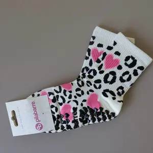 Cheetah Heart Grip Socks - cheetah pilates socks - cheetah print barre socks - fun pilates socks and fun barre socks