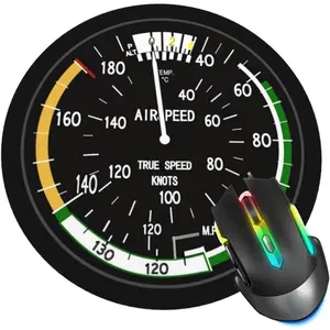 Pad Airplane Aircraft Speedometer Pilot Flight  Pads for Desk, Stitched Edge Mousepad with Non-Slip Rubber Base, Gaming  Mat for Computer Laptop Home Office