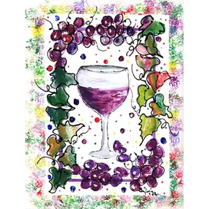 212 MAIN Heavyweight Fade-Proof Polyester Wine Motif Flag - House Size, 28x40 in, Home & Festive Party Backdrop Banner