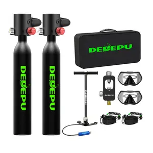 DEDEPU Mini Scuba Tank, 0.5L Scuba Diving Tank for Underwater Breathing, 5 to 10 Minutes Dive Time Portable Diving Tank Snorkeling Air Tank, Emergency Rescue Pony Bottle gear equipment Outdoor