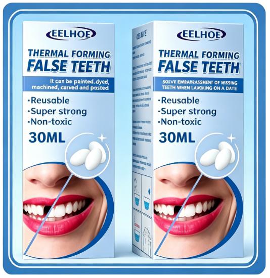Malleable Dental Gel (30ml Box) Film And Television Makeup Denture Modification Temporary Dental Filling Gel For Filling Cavities And Gaps Between Teeth