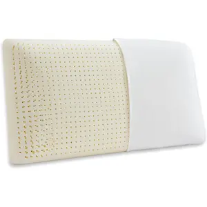 Talalay Latex Sleeping Bed Pillow - Luxury Soft  Size Pillow for Side, , and  Sleepers - Removable Breathable  Cover (Standard Size)