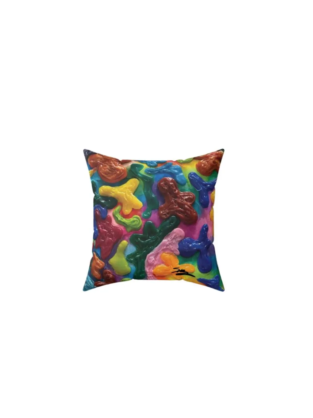 Abstract Colorful Camouflage Double Sided Pillow