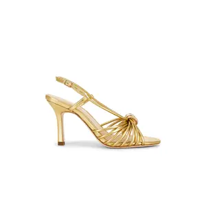 Loeffler Randall Mareka Strappy Heel in Gold Metallic Nappa