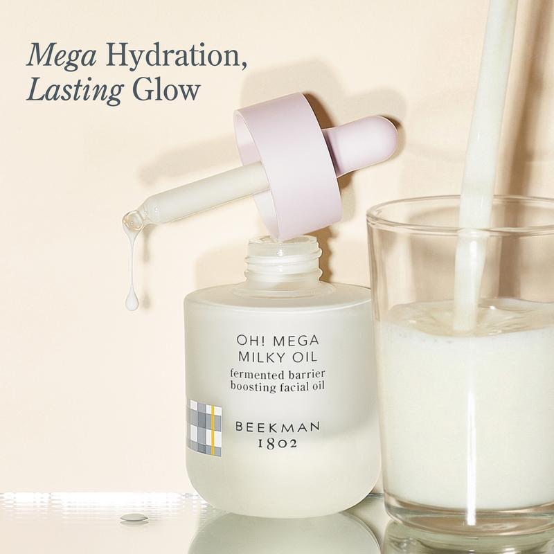 Beekman 1802 Glass Skin Bundle with Potato Peel Resurfacing Treatmetn, Milk Shake Facial Toner, and Oh! Mega Milky Oil