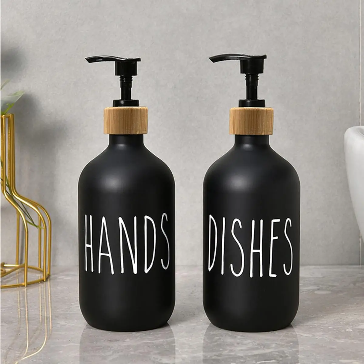 Hand Sanitizer Bottle, Refillable Empty Pump Bottle, 2 Counts Portable Lotion Shampoo Shower Gel Subpackage Container for Home Bathroom and Travel, So