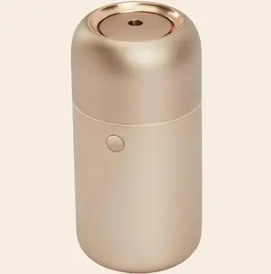 Premium Portable Essential Oil Diffuser (Champagne Gold) | Aluminum Alloy, Humidifier, Aromatherapy, 65ml Capacity, 3 Light Modes, Rechargeable, Battery Powered, Wireless, USB Charge