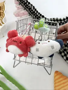 Cute Ocean Series Plush Keychain Crab Octopus Pendant, Marine Keychain, Adorable Soft Toy Gift for Teens, Collectible Hanging Ornament